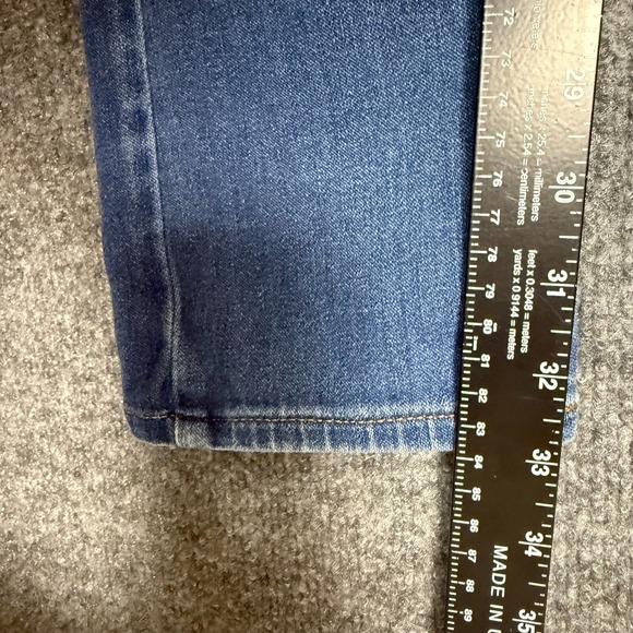 SPANX Jeans Womens 28 Blue The Signature Straight Leg Denim High Rise Side Zip - Picture 15 of 16